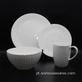 Luxo Gold Gold Ceramic Dinnerware Set Tableware